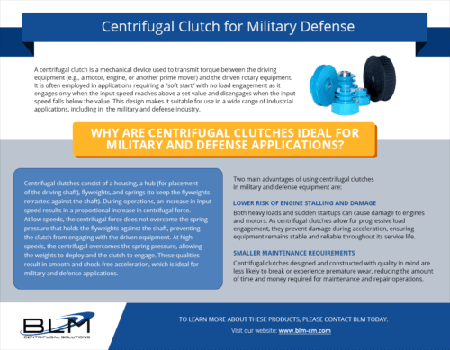 Centrifufal Clutch for Military Defense